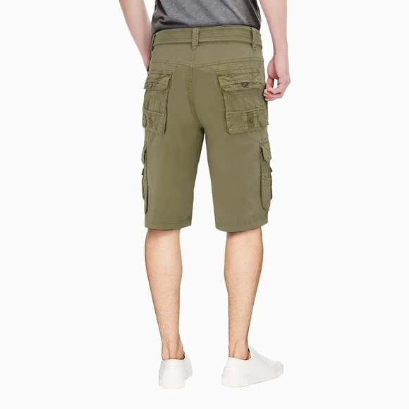 Men's Belted Cargo Shorts With Snap Detail (Brand New) - Picture 2 of 2